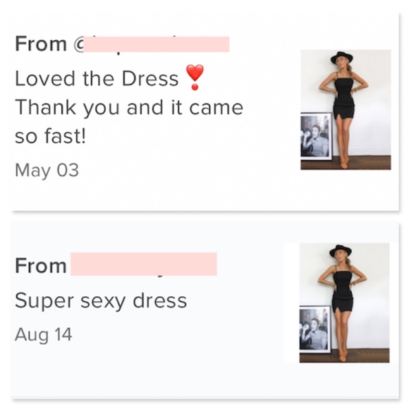 Little Black Dress Leg Slit Mini - Picture 6 of 14